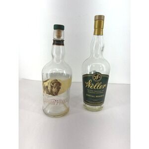 Lot of 2 Buffalo Trace Weller Special Reserve Empty 750ml Bourbon Whiskey Bottle